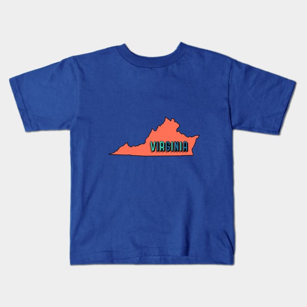 Virginia Kids T-Shirt by cariespositodesign